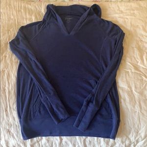 Blue cotton/Poly blend hoodie sweater/shirt